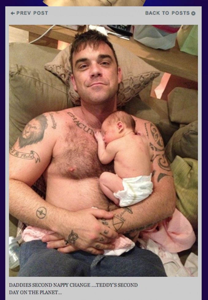 Robbie Williams, duktė Teddy